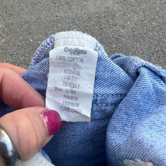 Oshkosh B’Gosh vestbak bubble hem v yoke overalls 6/9MO - Picture 6 of 7